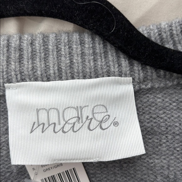 NWT Anthropologie Glamorous Gray Sweater Dress with  Silver Sequin Midi  Skirt - Picture 6 of 10